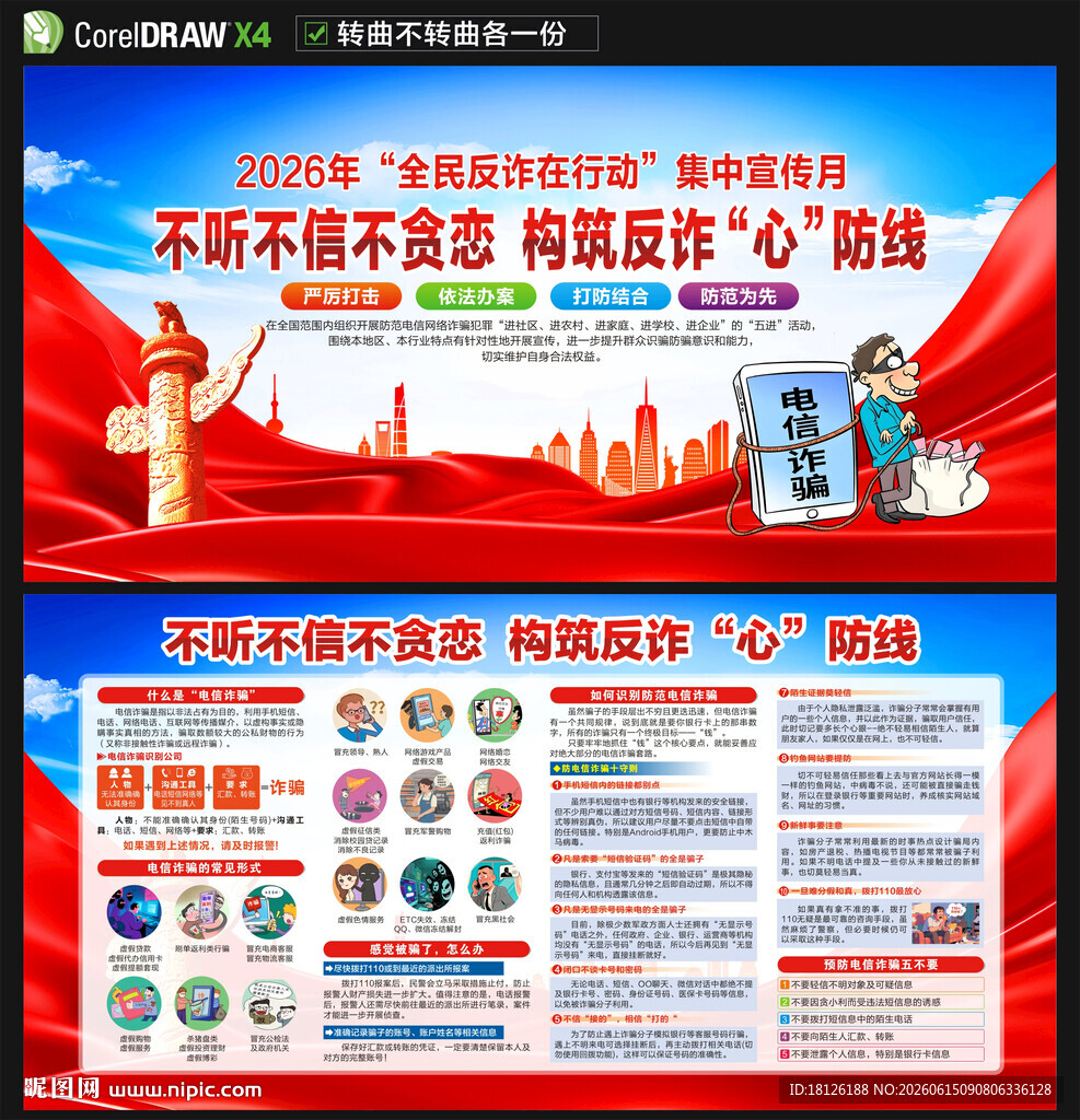 反诈展板