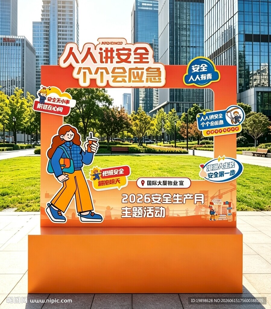 人人讲安全打卡墙