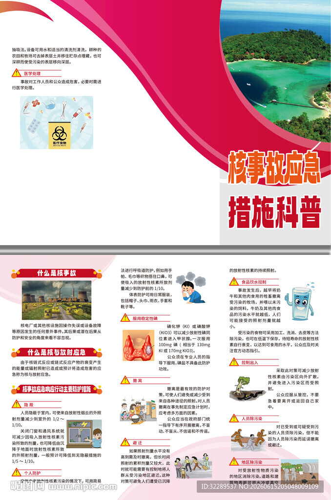 核事故应急措施科普三折页