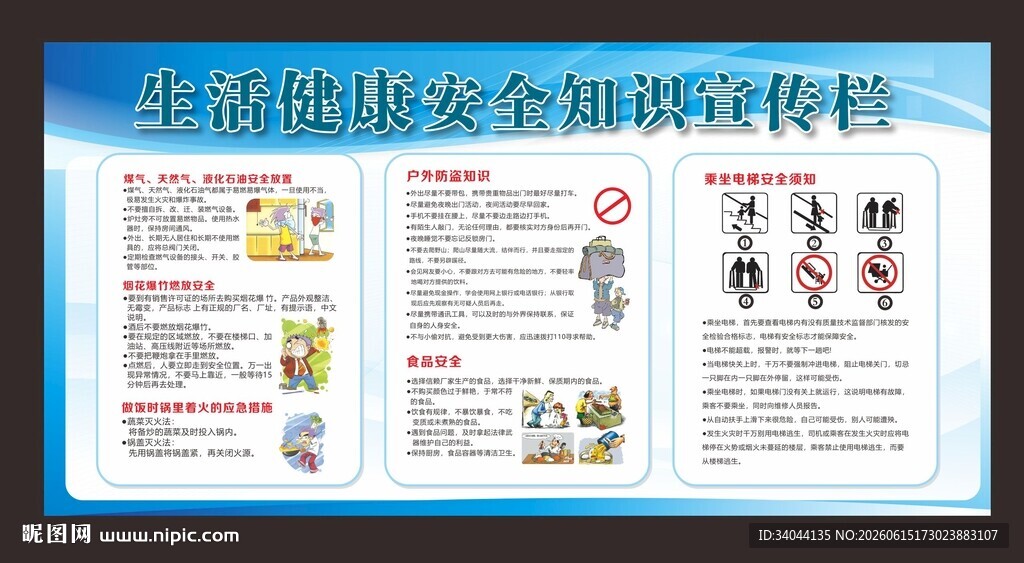 生活健康安全知识宣传栏