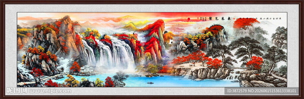 鸿运当头国画