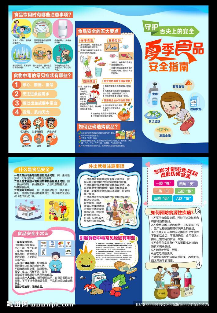 夏季食品安全三折页