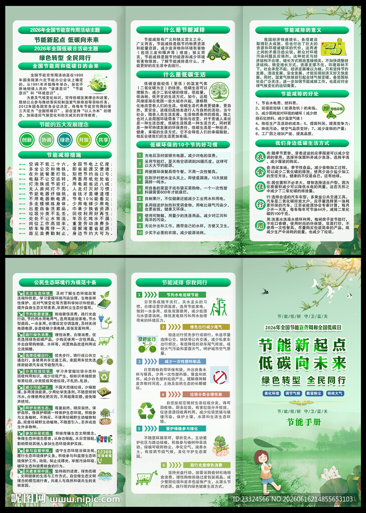 2026节能减排宣传手册