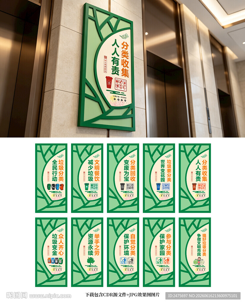 垃圾分类展板