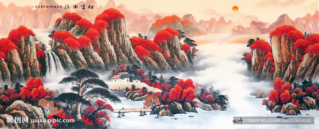 满山红遍山林奇景