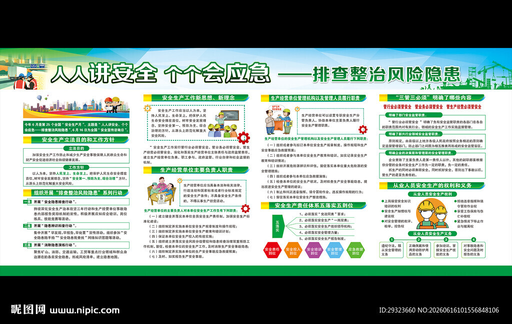 全国安全生产月展板