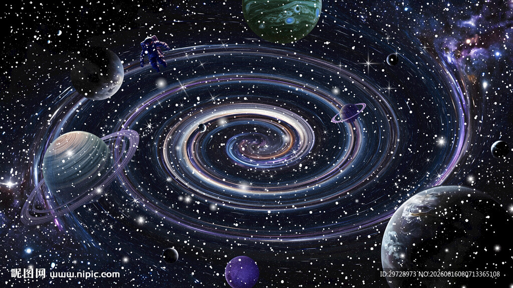 宇宙星空星球太空星系吊顶