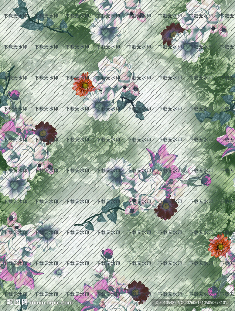 花卉图案背景纹理