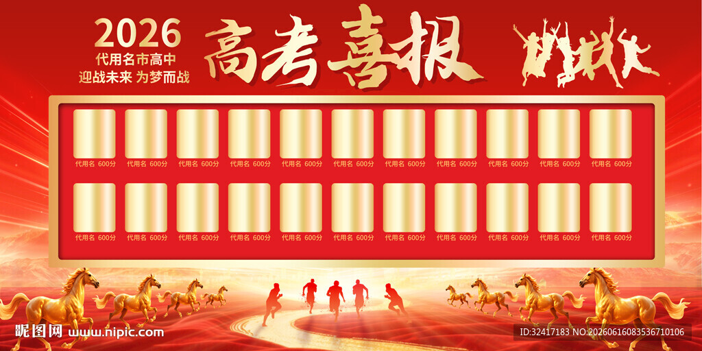 高考喜报背景