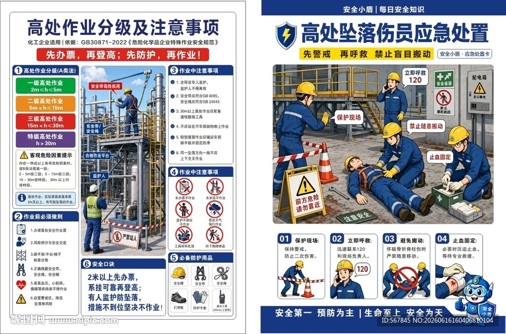 高处作业安全宣传海报