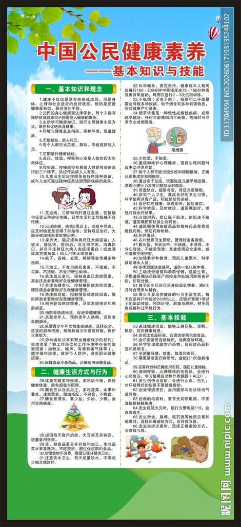 中国公民健康素养展架