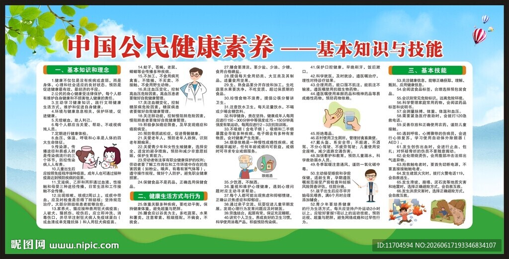 中国公民健康素养宣传栏