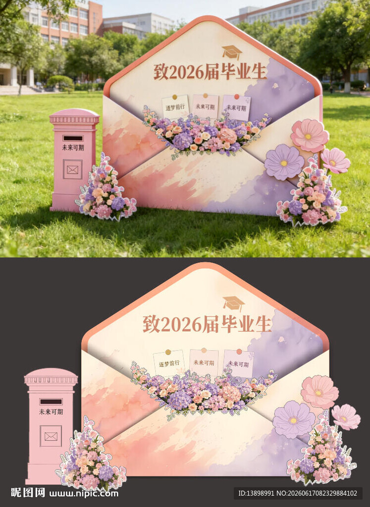 毕业信封美陈