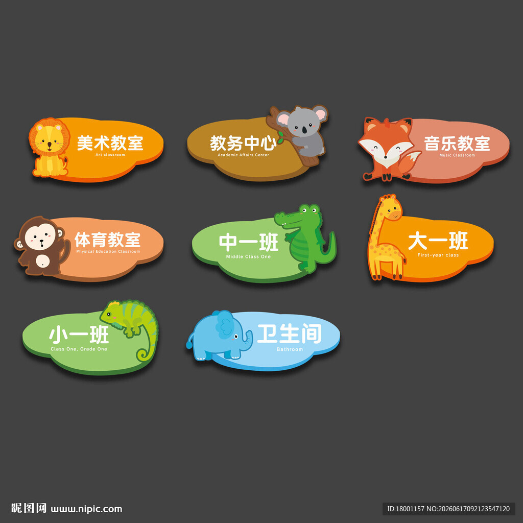 幼儿园卡通门牌
