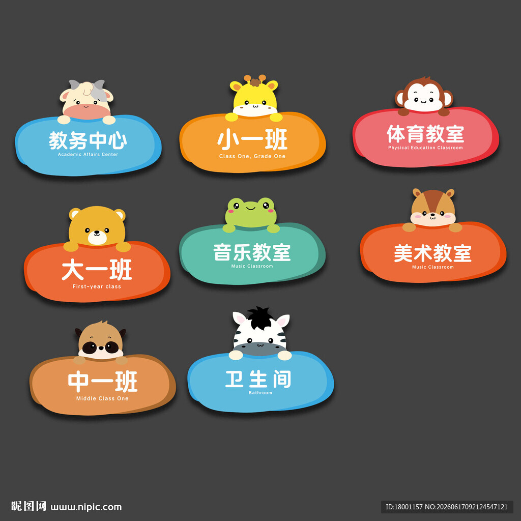 幼儿园卡通门牌