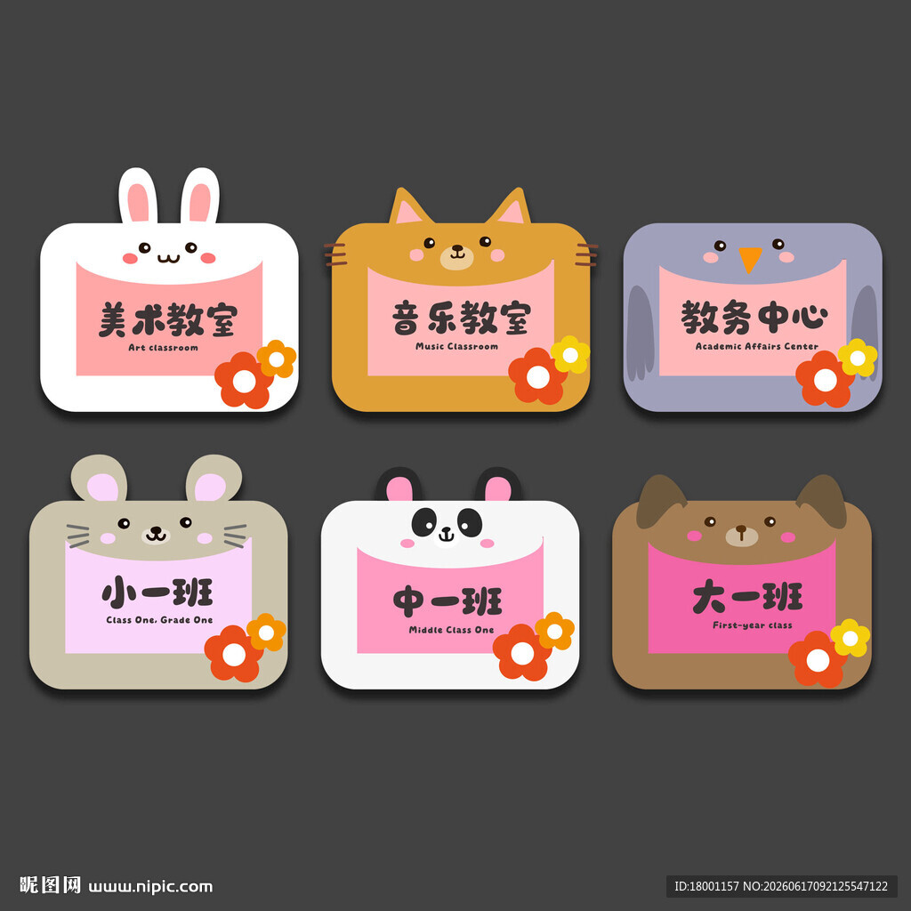 幼儿园卡通门牌