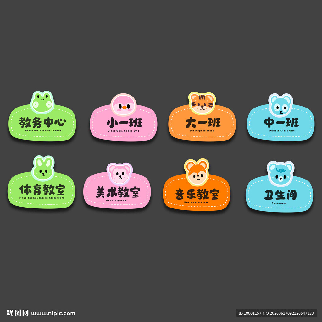 幼儿园卡通门牌