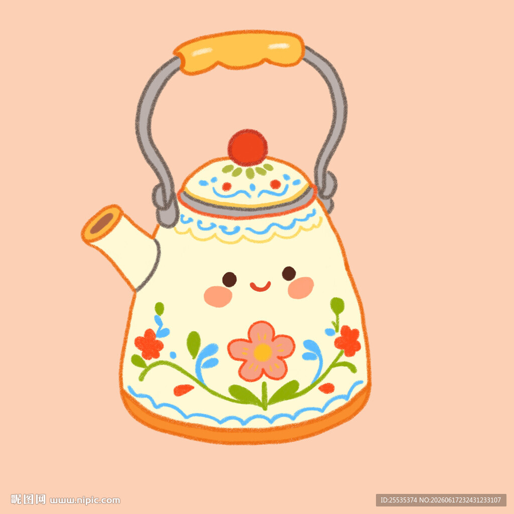 花卉小茶壶