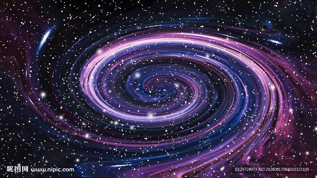 紫色旋涡星空