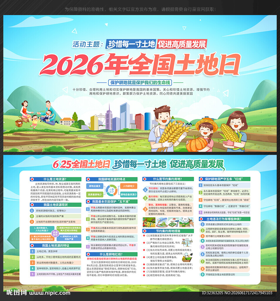2026年全国土地日展板