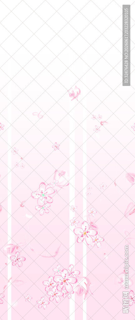 粉色渐变花朵背景图