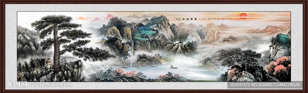 巨幅山水画