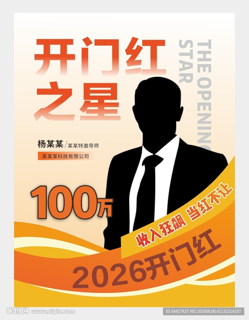 人物销冠海报图片
