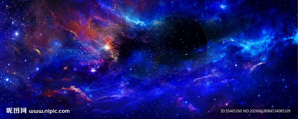 蓝色璀璨星空
