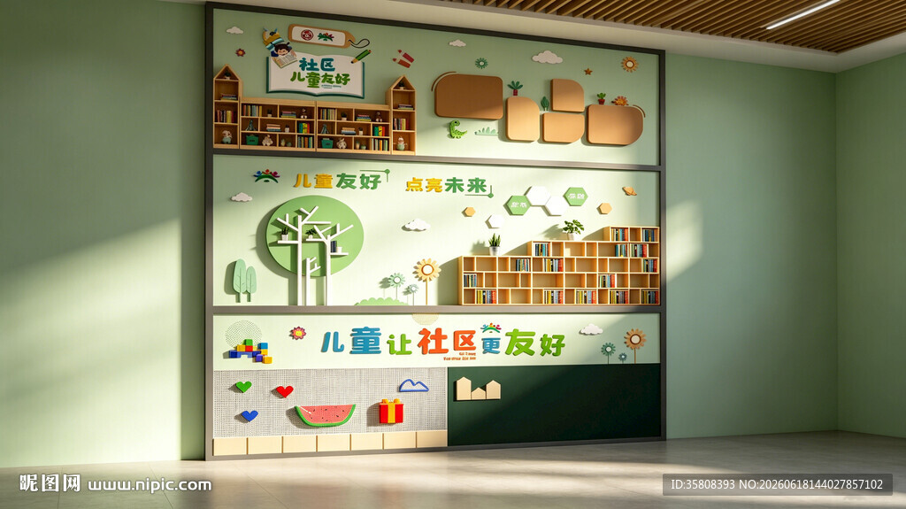 儿童驿站文化墙