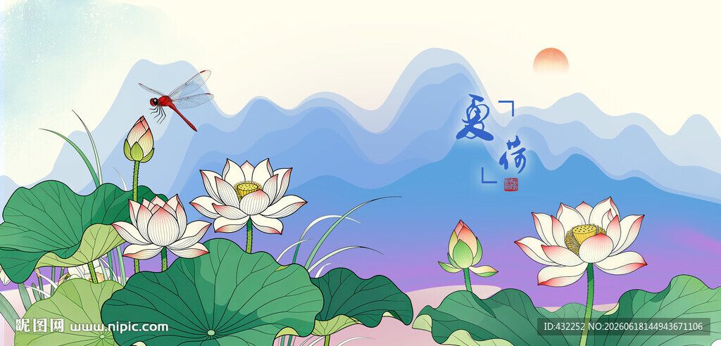 夏日荷塘美景