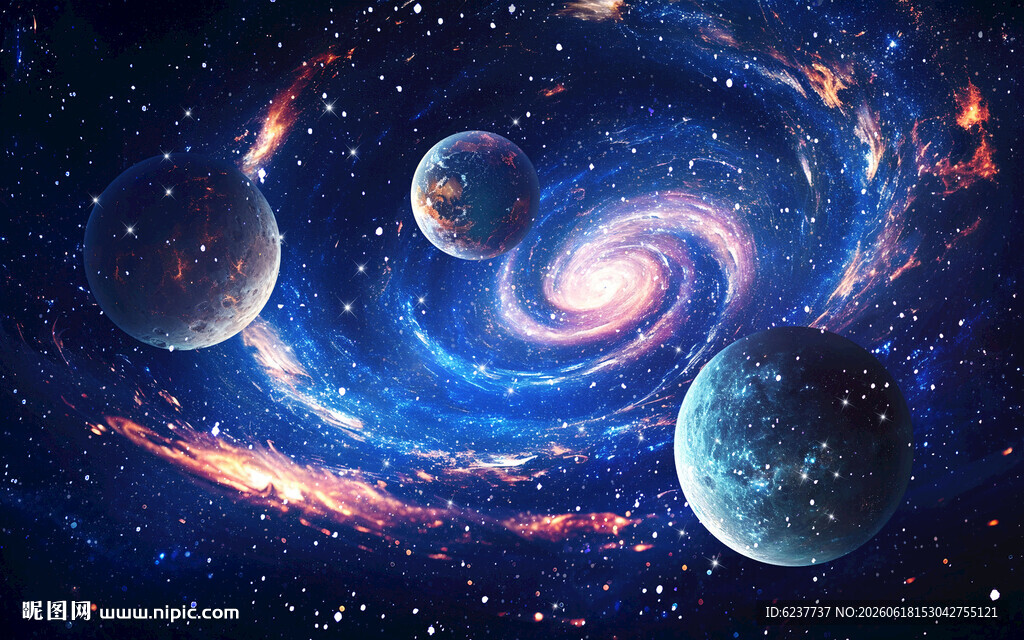 宇宙星球星空天花软膜背景