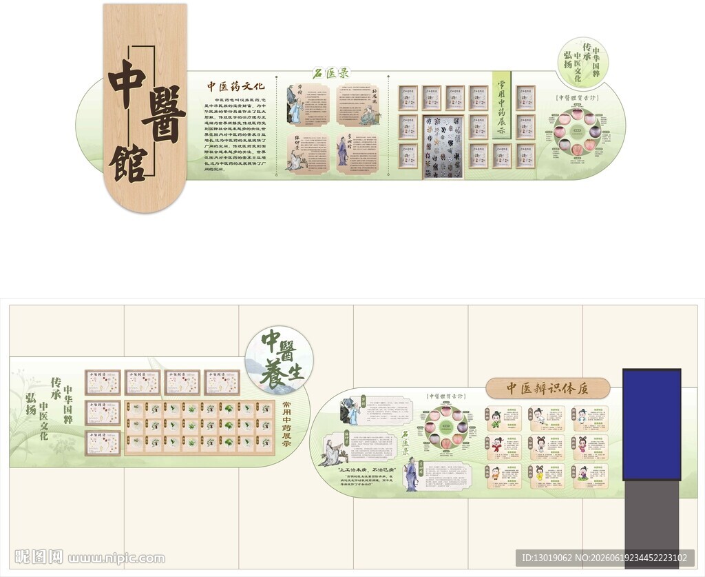 中医文化展墙