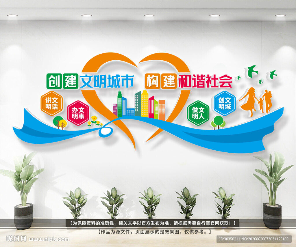创建文明城市户外文化墙