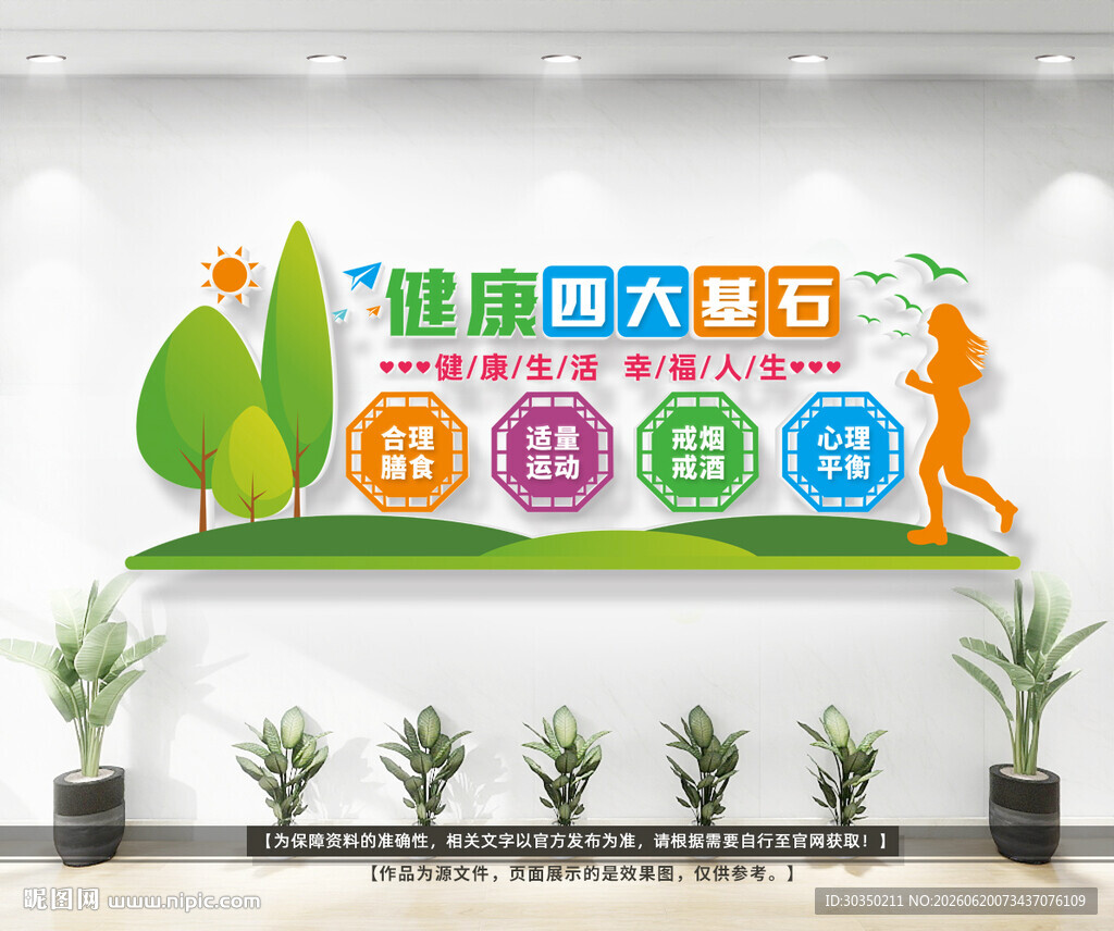 健康四大基石文化墙