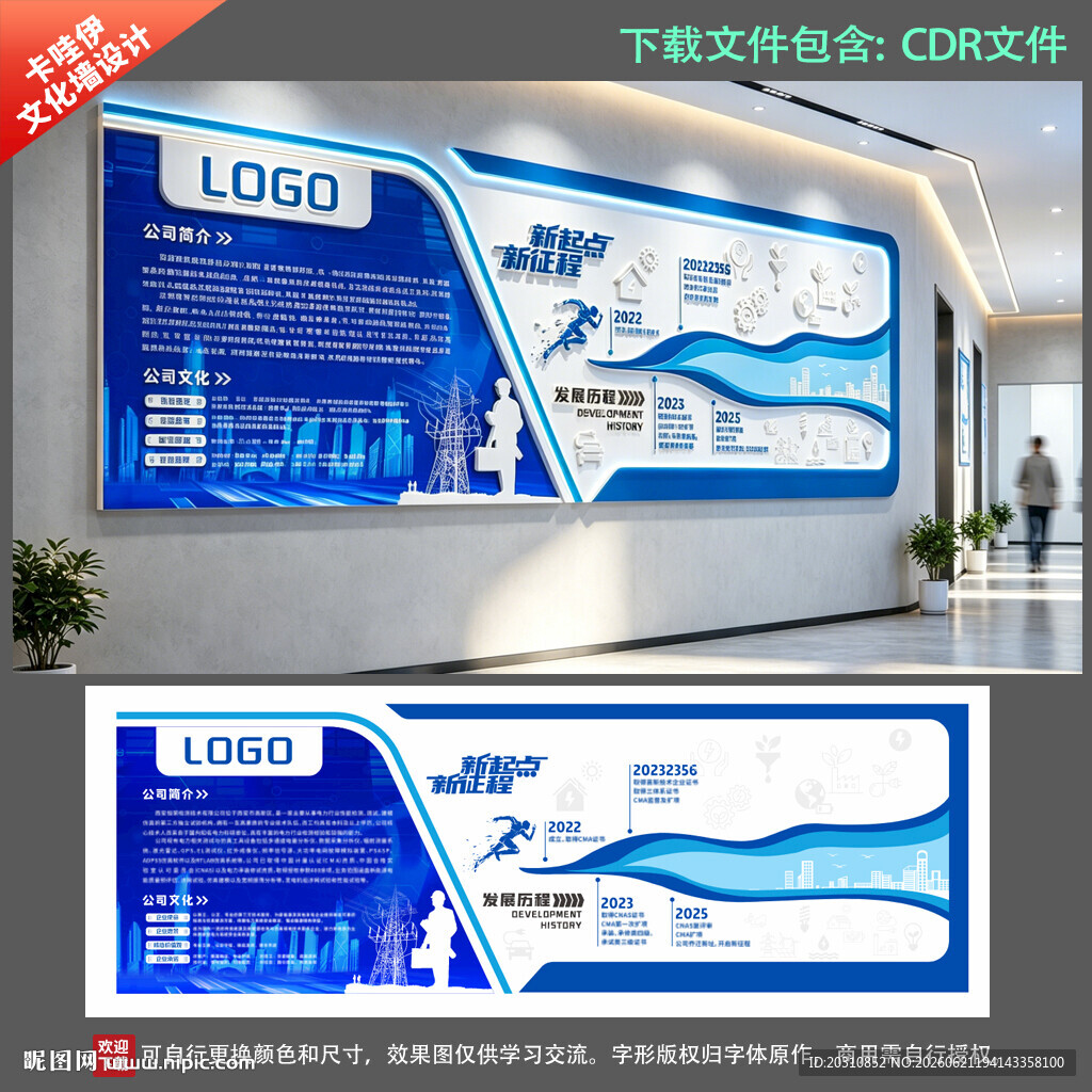 电力企业发展历程文化墙