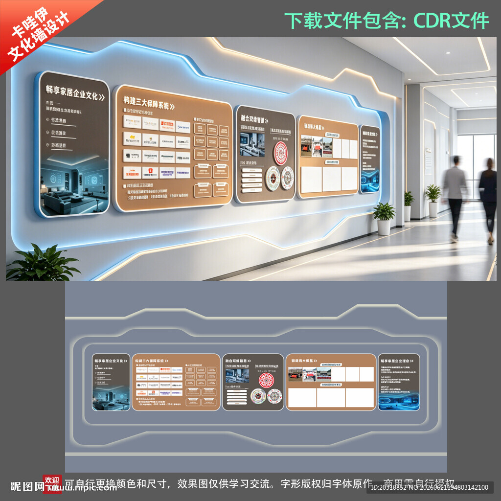 家居企业体系文化墙