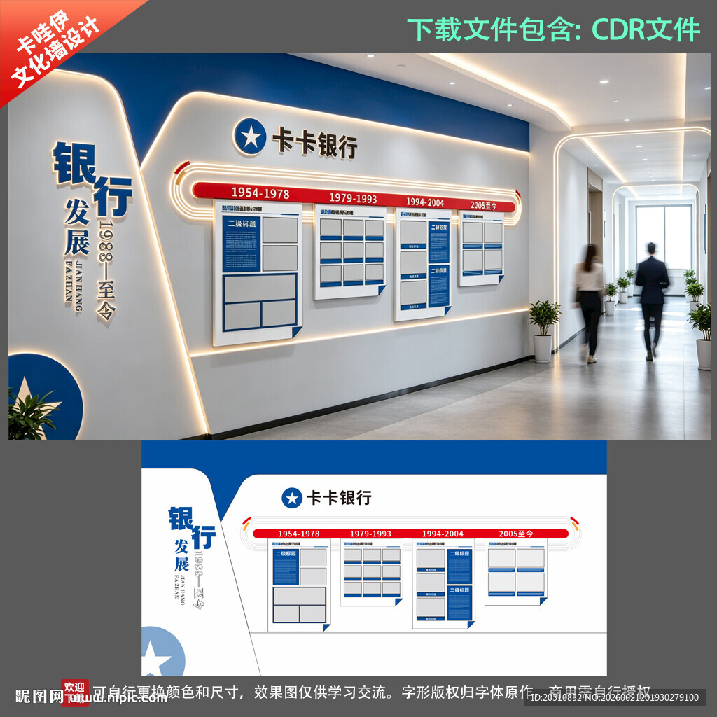 银行发展历程时间轴文化墙