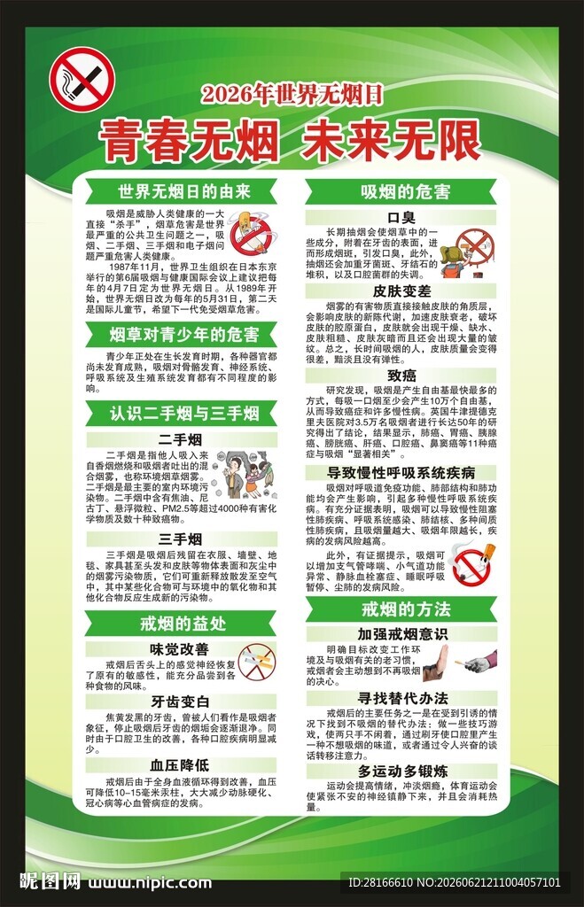 世界无烟日海报