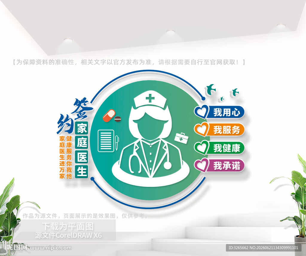 签约家庭医生社区医院文化墙