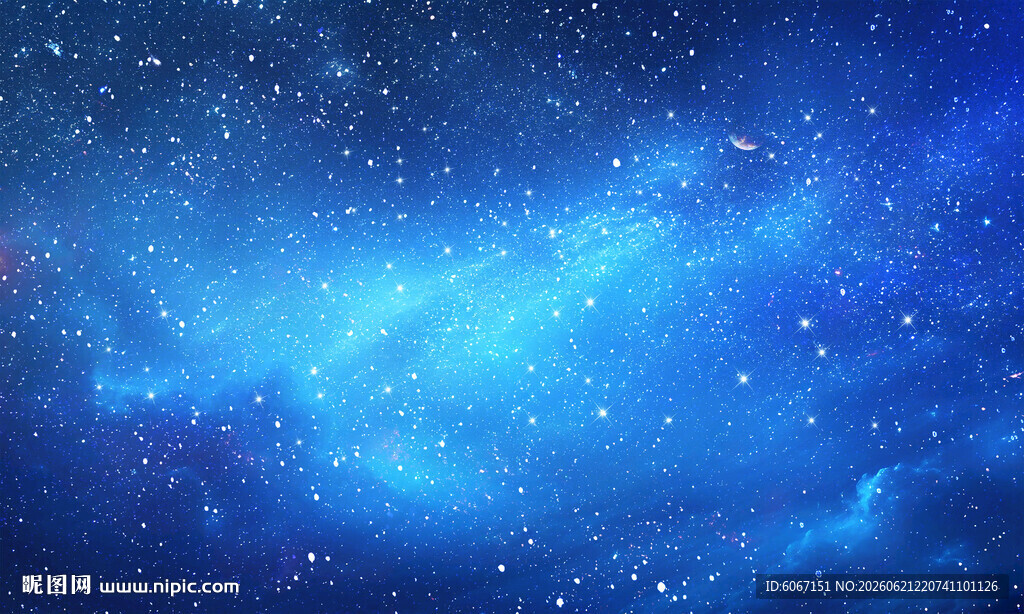 蓝色宇宙星空背景图素材