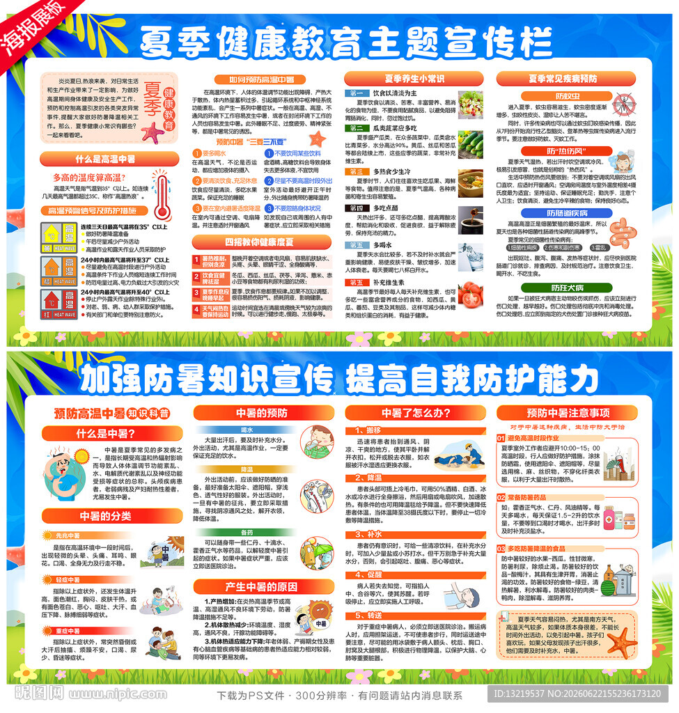 夏季健康教育展板