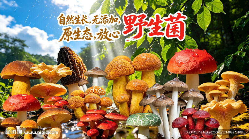 野生菌海报