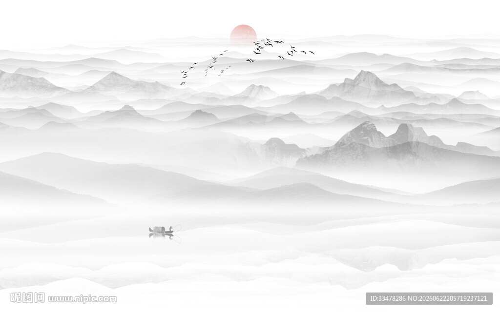 水墨山水画