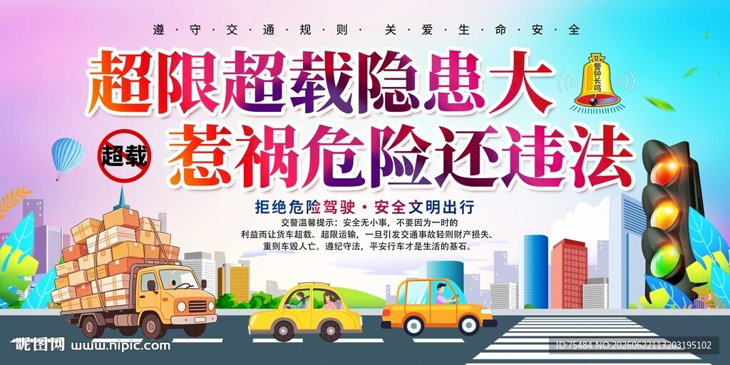 货车超载展板
