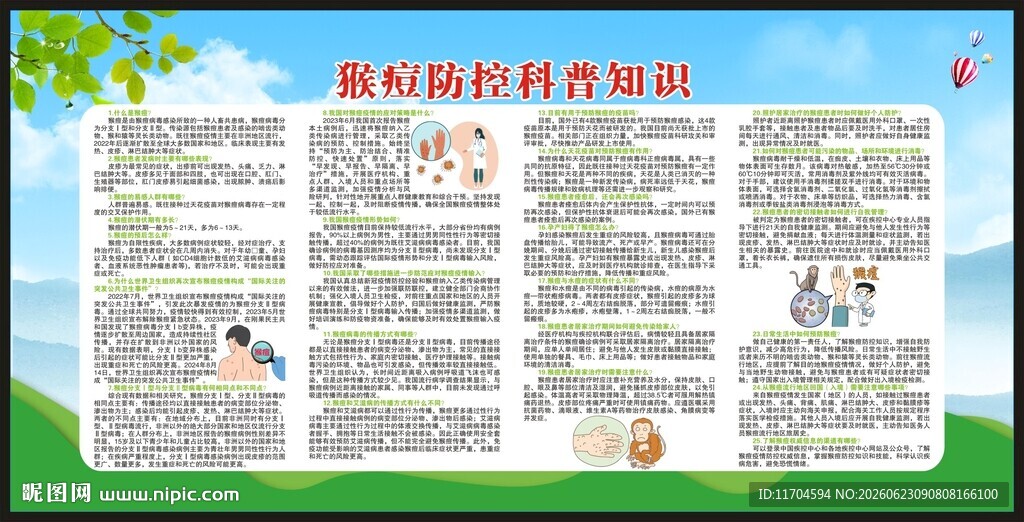 预防猴痘知识宣传栏