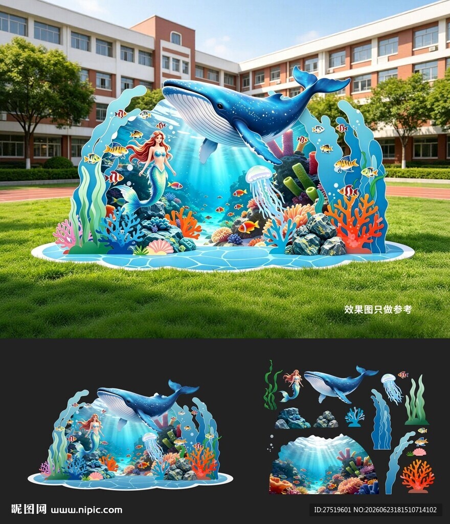 夏天海底世界美陈