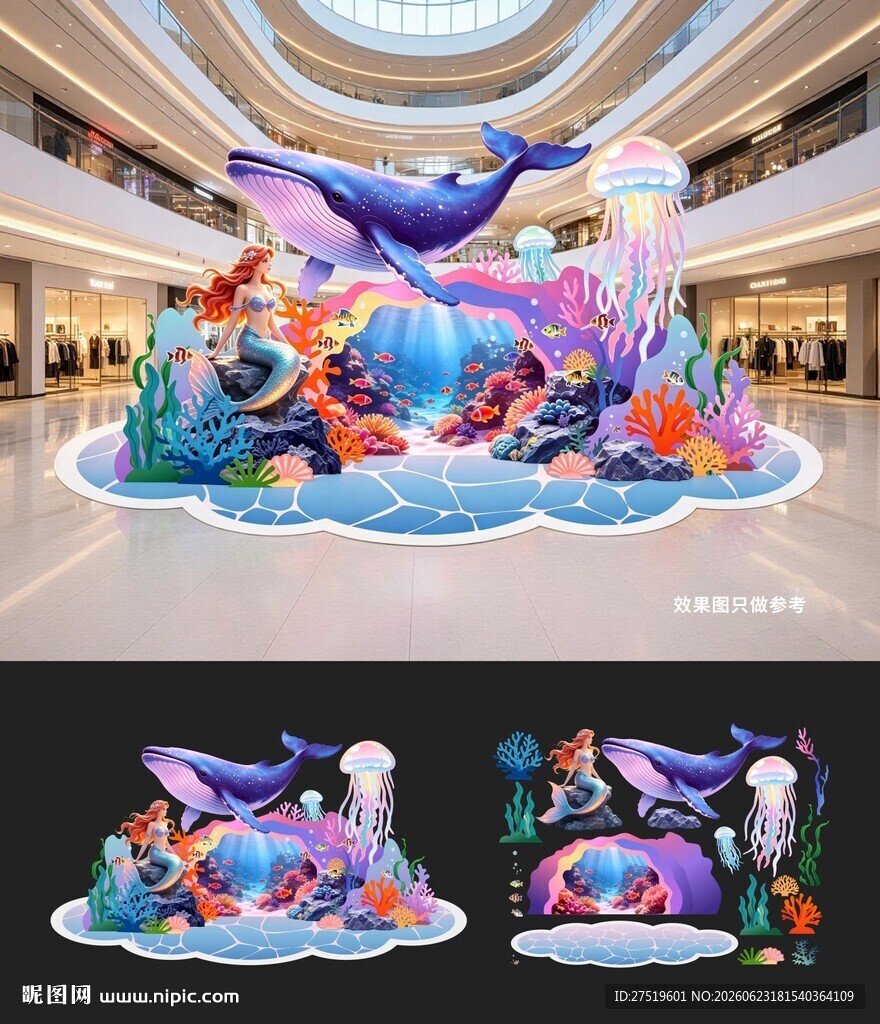 夏天海底世界美陈