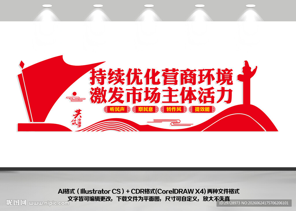 优化营商环境文化墙