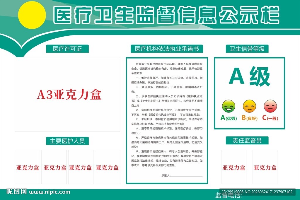 A级食品经营单位公示牌