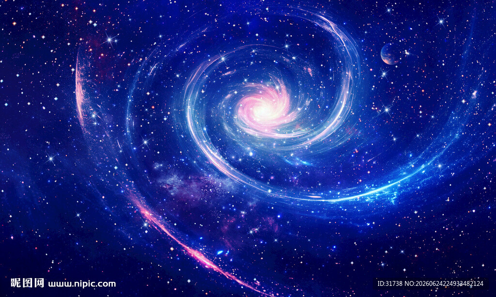梦幻宇宙漩涡星空背景图